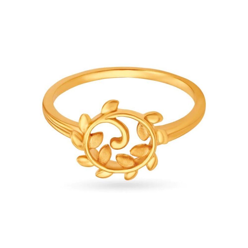 Solid 22K/18K Fine Yellow Gold Certified Women And Girls Statement Ring - Image 2
