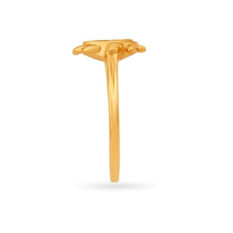 Solid 22K/18K Fine Yellow Gold Certified Women And Girls Statement Ring - Image 3