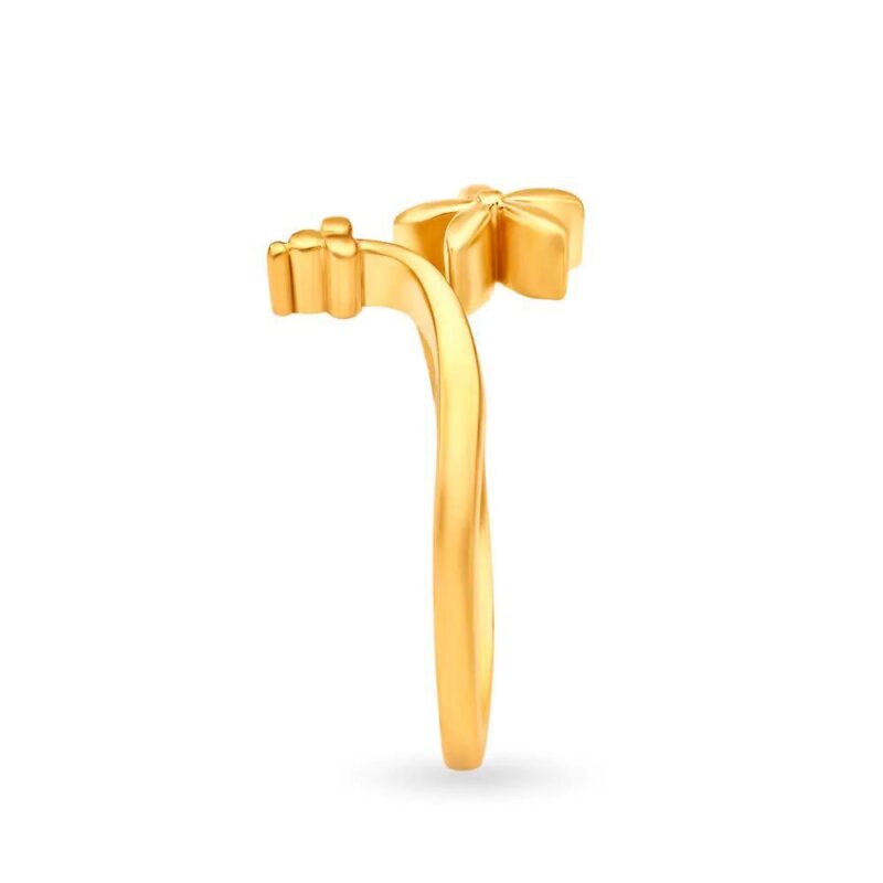 Solid 22K/18K Fine Yellow Gold Certified Women And Girls Stack Ring - Image 3