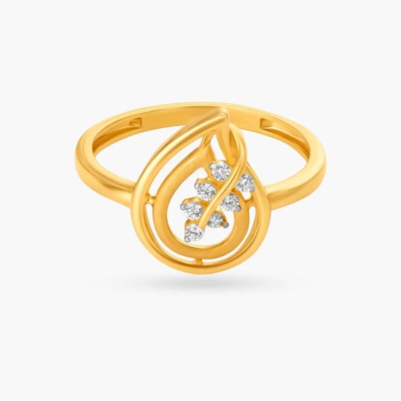Solid 22K/18K Fine Yellow Gold Certified Women And Girls Statement Ring - Image 2