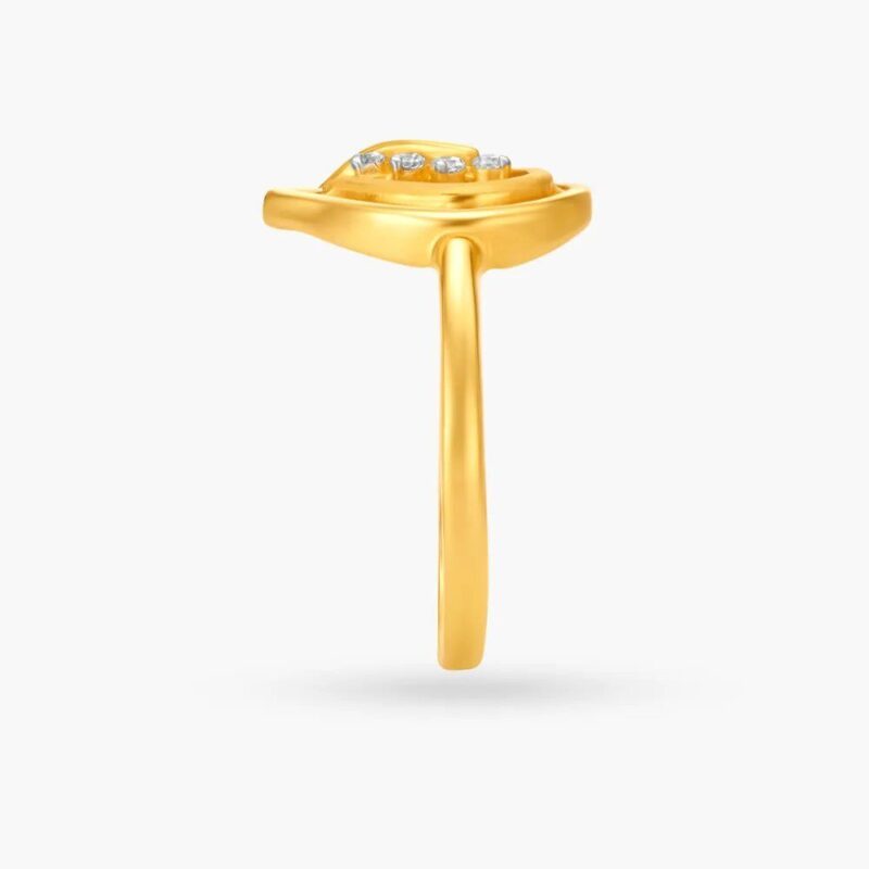 Solid 22K/18K Fine Yellow Gold Certified Women And Girls Statement Ring - Image 3