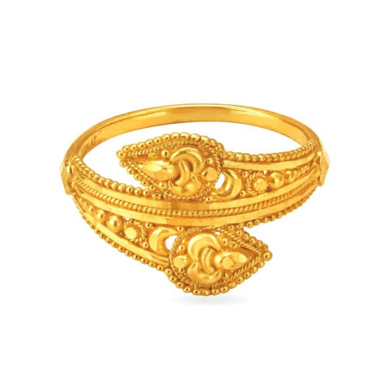 Solid 22K/18K Fine Yellow Gold Certified Women And Girls Statement Ring - Image 2
