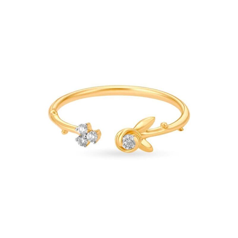 Solid 22K/18K Fine Yellow Gold Certified Women And Girls Statement Ring - Image 2