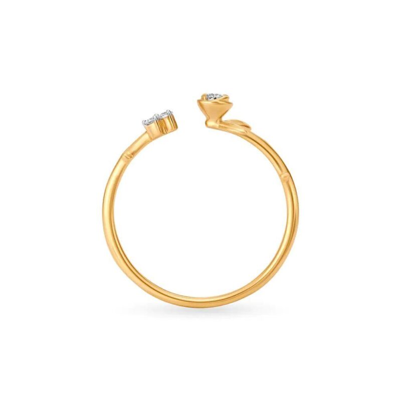 Solid 22K/18K Fine Yellow Gold Certified Women And Girls Statement Ring - Image 3