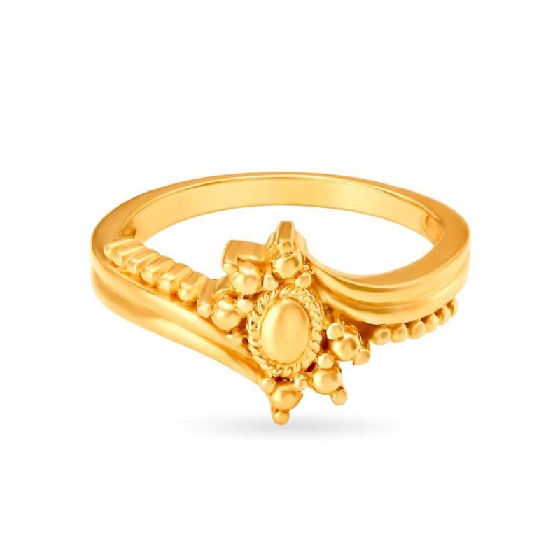 Solid 22K/18K Fine Yellow Gold Certified Women And Girls Statement Ring - Image 2