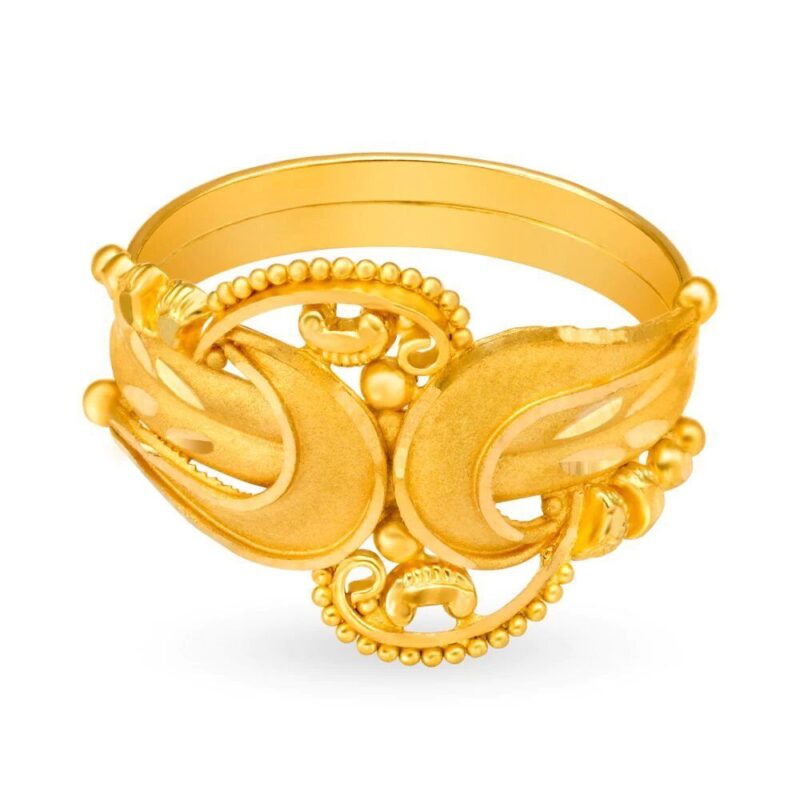 Solid 22K/18K Fine Yellow Gold Certified Women And Girls Statement Ring - Image 2