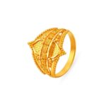 Solid 22K/18K Fine Yellow Gold Certified Women And Girls Statement Ring