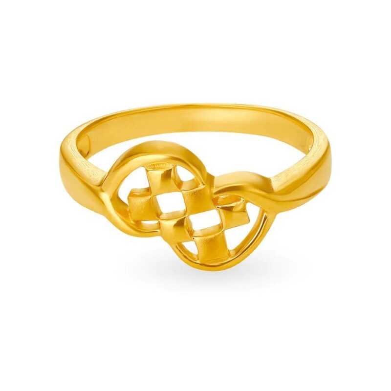 Solid 22K/18K Fine Yellow Gold Certified Women And Girls Statement Ring - Image 2