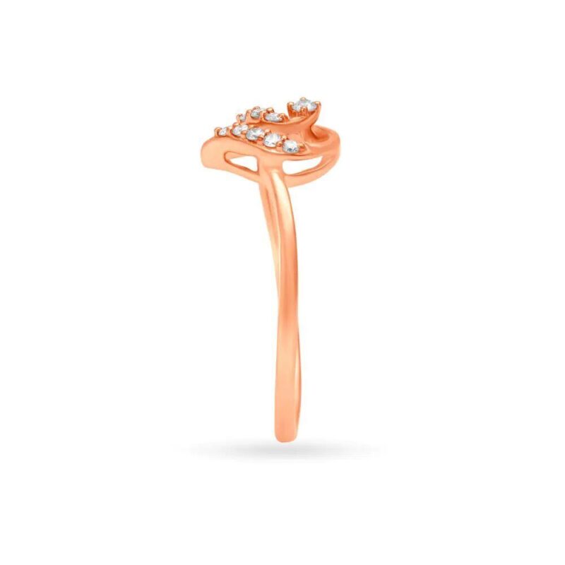 Solid 22K/18K Fine Rose Gold Certified Women And Girls Semi-Mounted Ring - Image 3
