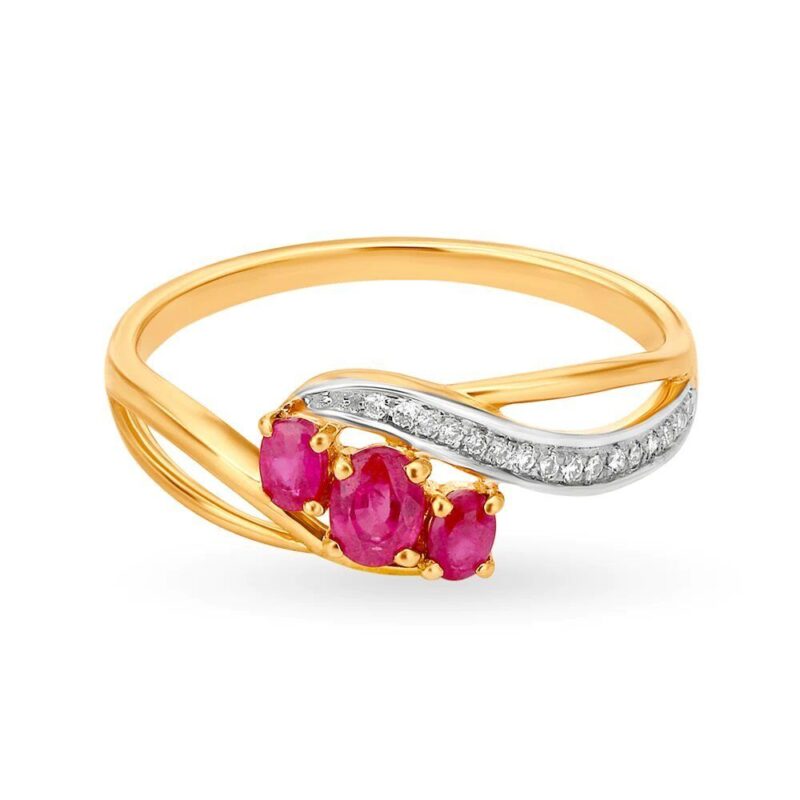 Solid 22K/18K Fine Yellow Gold Certified Women And Girls Stack Ring - Image 2
