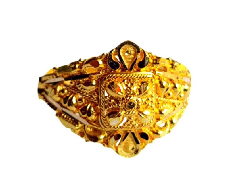 Solid 22K/18K Fine Yellow Gold Certified Women And Girls Statement Ring