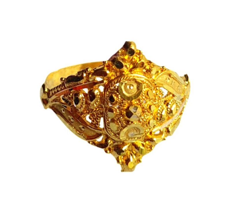 Solid 22K/18K Fine Yellow Gold Certified Women And Girls Statement Ring