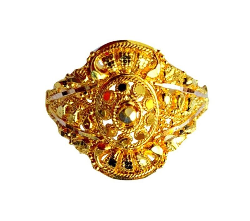 Solid 22K/18K Fine Yellow Gold Certified Women And Girls Statement Ring