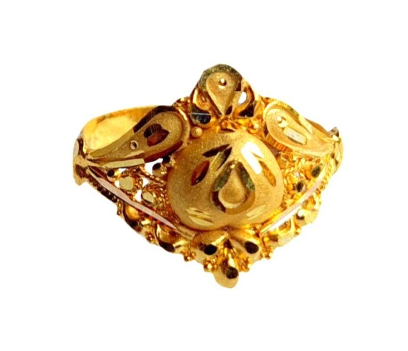 Solid 22K/18K Fine Yellow Gold Certified Women And Girls Statement Ring