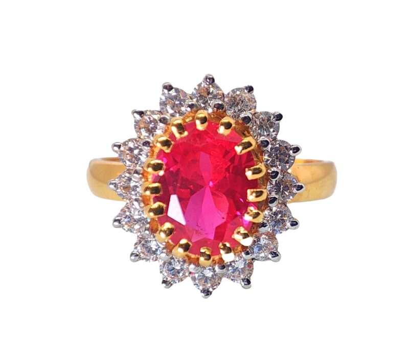 Solid 22K/18K Fine Yellow Gold Certified Women And Girls Statement Ring