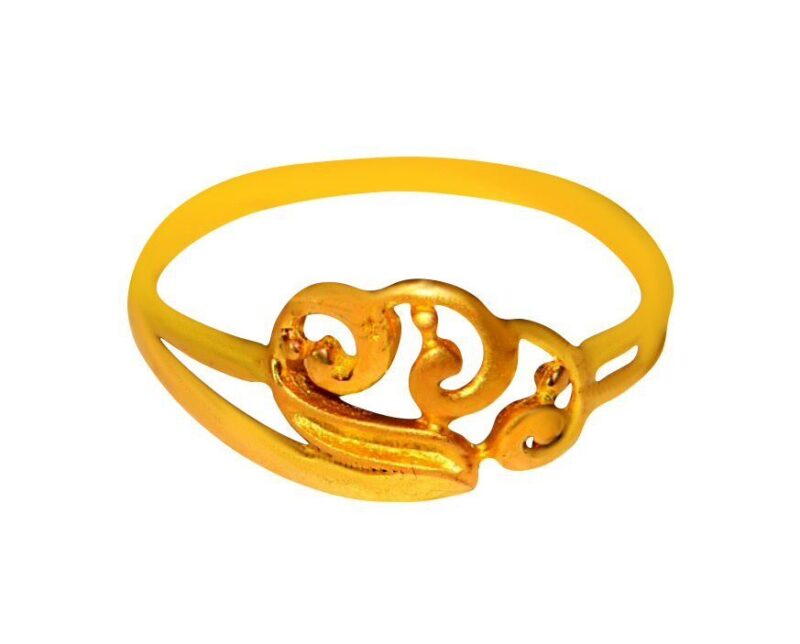 Solid 22K/18K Fine Yellow Gold Certified Women And Girls Stack Ring