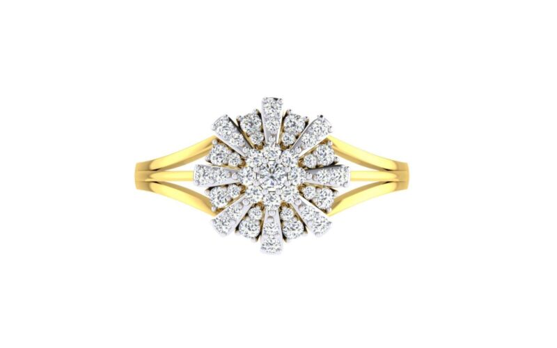 Solid 22K/18K Fine Yellow Gold Certified Women And Girls Statement Ring