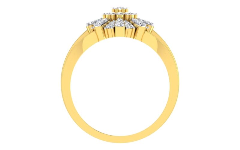 Solid 22K/18K Fine Yellow Gold Certified Women And Girls Statement Ring - Image 4