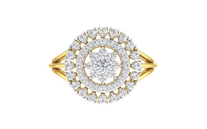 Solid 22K/18K Fine Yellow Gold Certified Women And Girls Statement Ring