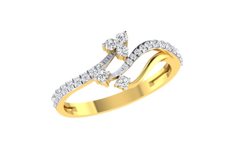 Solid 22K/18K Fine Yellow Gold Certified Women And Girls Statement Ring - Image 2