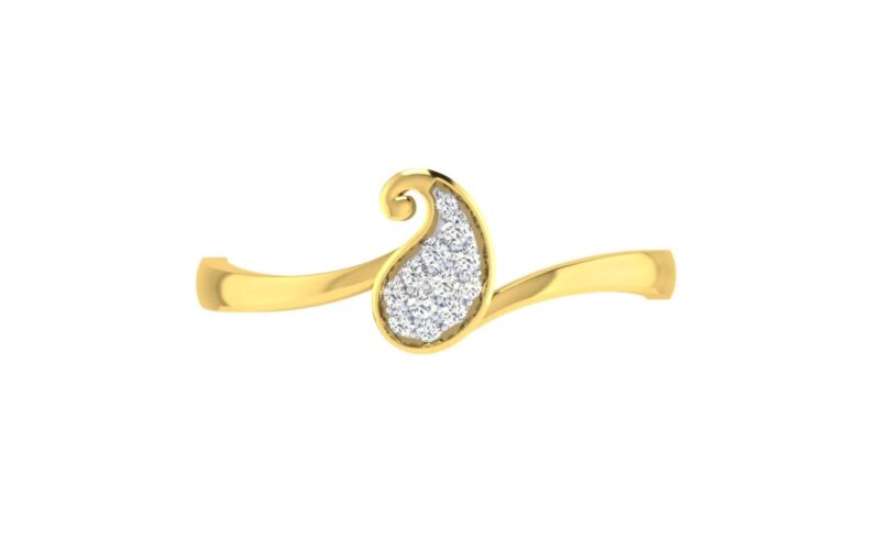 Solid 22K/18K Fine Yellow Gold Certified Women And Girls Statement Ring