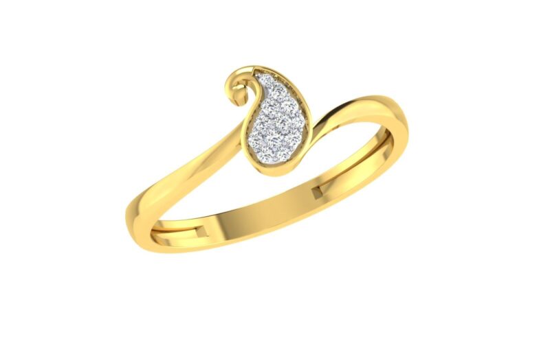 Solid 22K/18K Fine Yellow Gold Certified Women And Girls Statement Ring - Image 2