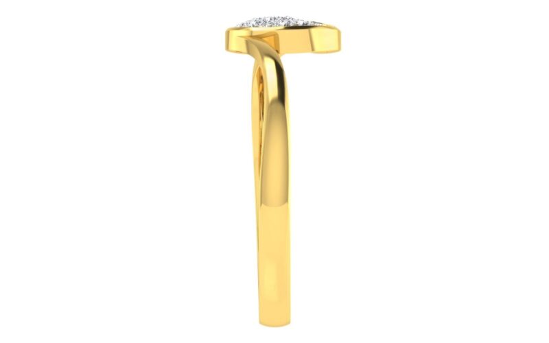 Solid 22K/18K Fine Yellow Gold Certified Women And Girls Statement Ring - Image 3