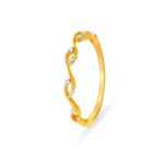 Solid 22K/18K Fine Yellow Gold Certified Women And Girls Stack Ring
